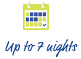Up to 7 nights Up to 7 nights